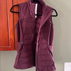 Lululemon Athletica Women’s Maroon Down For It All Puffer Vest NWOT